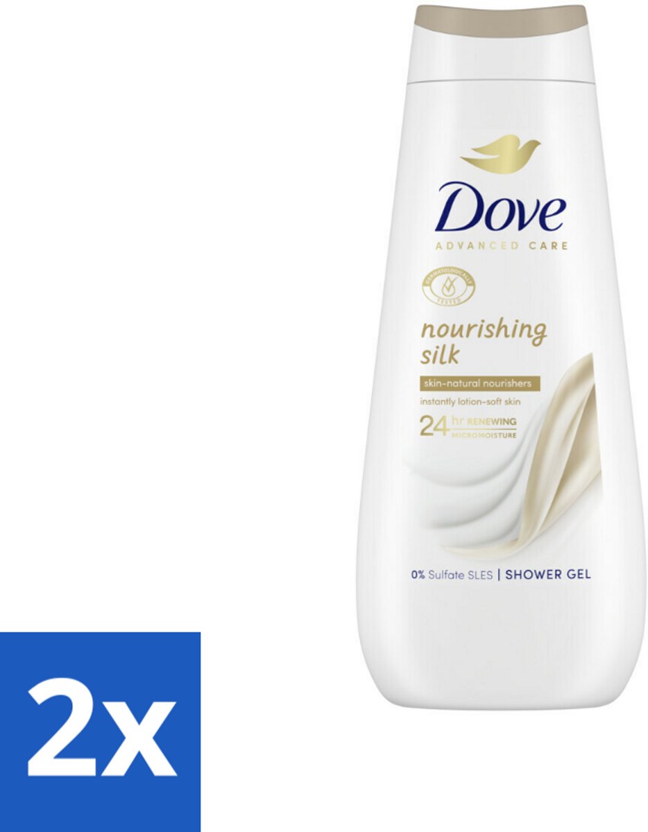 Dove Douchecrème - Nourishing Silk - 400 ml - Voordeelverpakking - 2 stuks