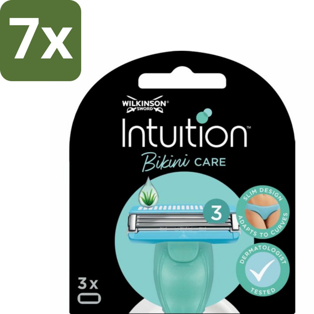 Wilkinson Intuition - Navulmesjes - Bikini Care Duo - Praktisch - 3 mesjes - Bulkverpakking - 7 stuks