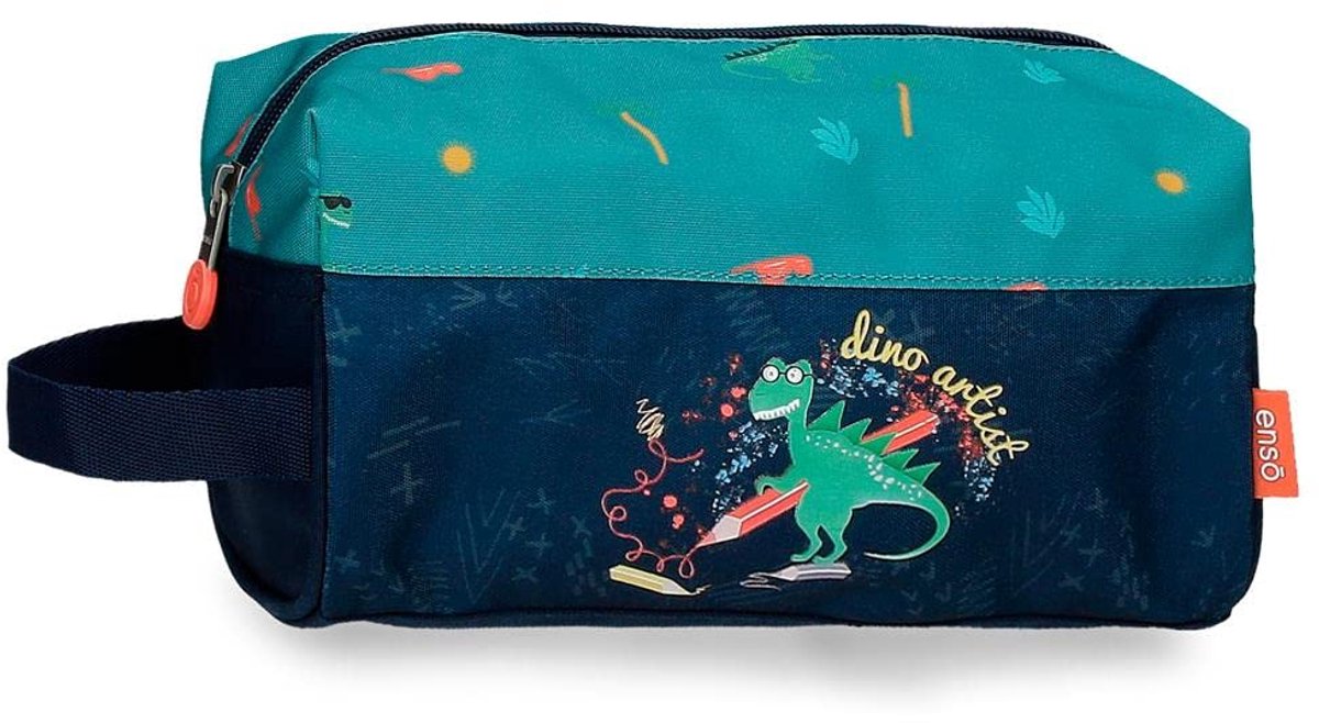 Toilettas aanpasbaar 20,5 x 16,5 x 6 cm - polyester - meerkleurig - ideaal voor onderweg - ShopVlot
