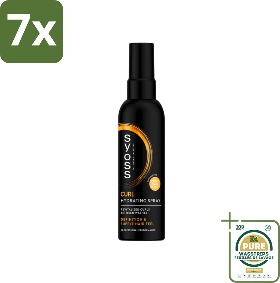 7 x Syoss - Curls - Haarspray - Veerkrachtige Krullen - 150 ml - Grootverpakking - Krullen Stylen - Haarspray Krullen - Krullen Verzorgen - Pluisvrije Krullen - Haarspray Voor Krullen