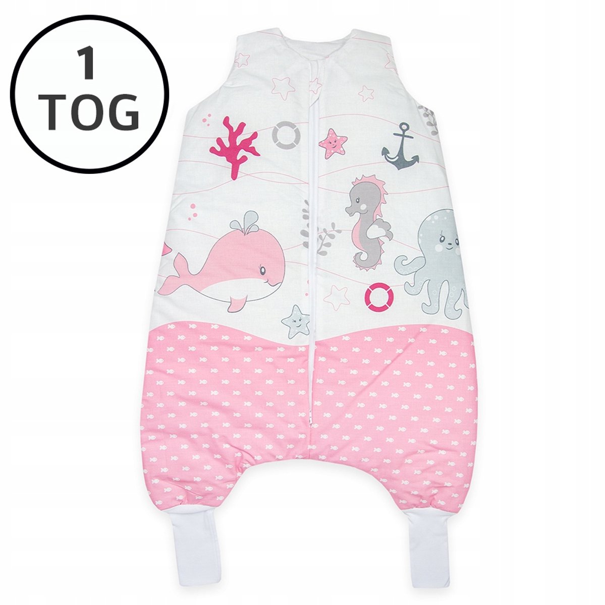 Omslagbare slaapzak met pijpen, 1 TOG, 92-104 cm, 100% katoen