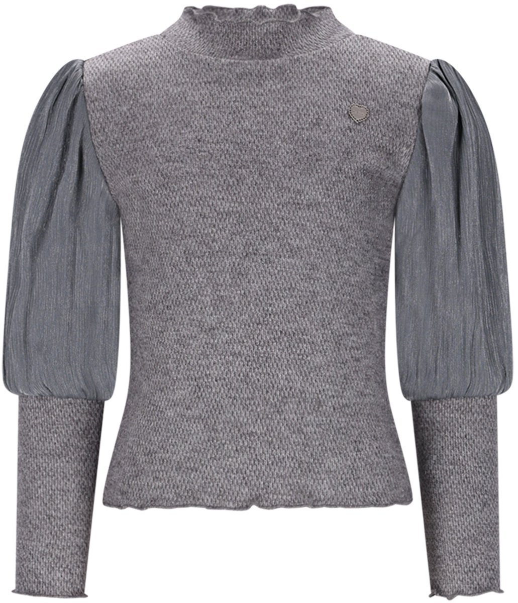Le Chic - NOXNU puffy sleeve top - Grey Matters - Maat 116