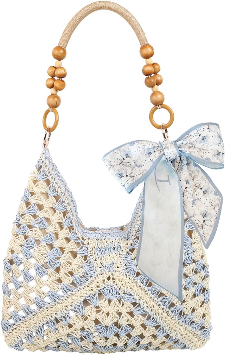 Strandtas voor dames, strotas voor dames, zomertas, boho-tote bag - ShopVlot