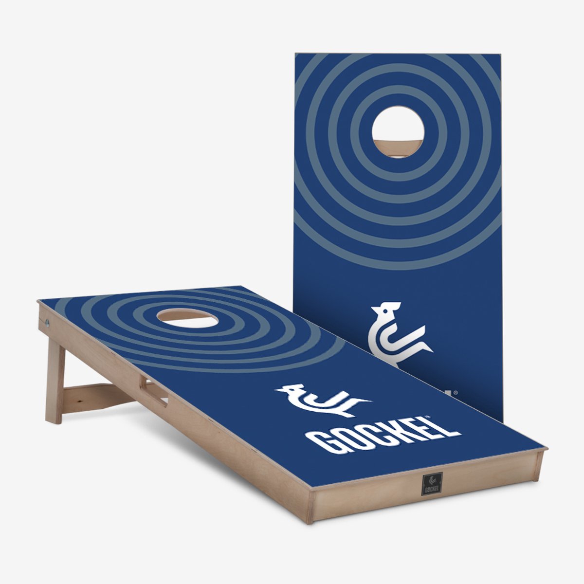 Gockel Original Cornhole Set - blauwe cirkels - 120x60 cm (100% berken multiplex - inclusief cornhole bags / zakjes)