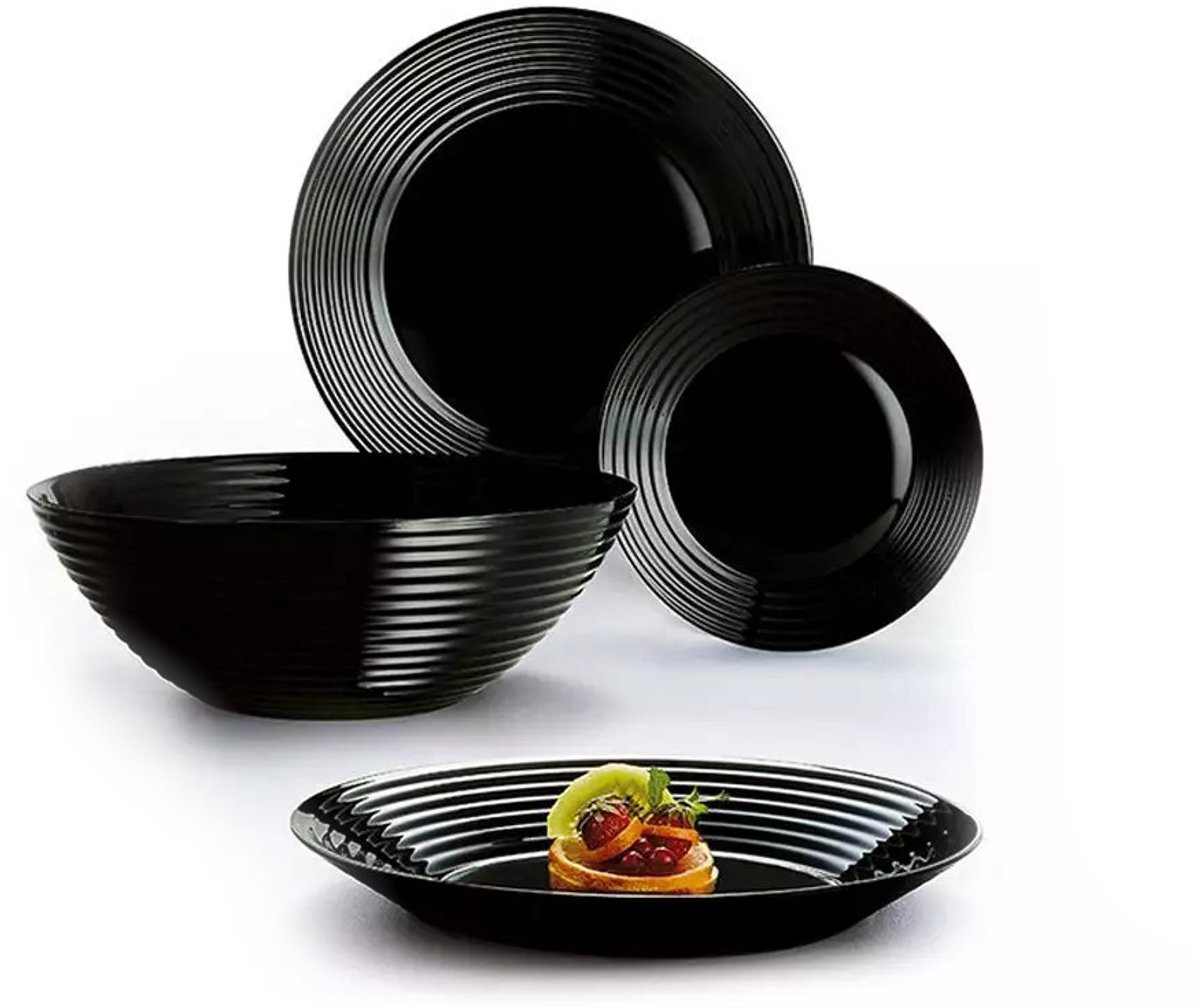 Serviesset 19 Delen Zwart - Diner & Dessert voor 6 personen