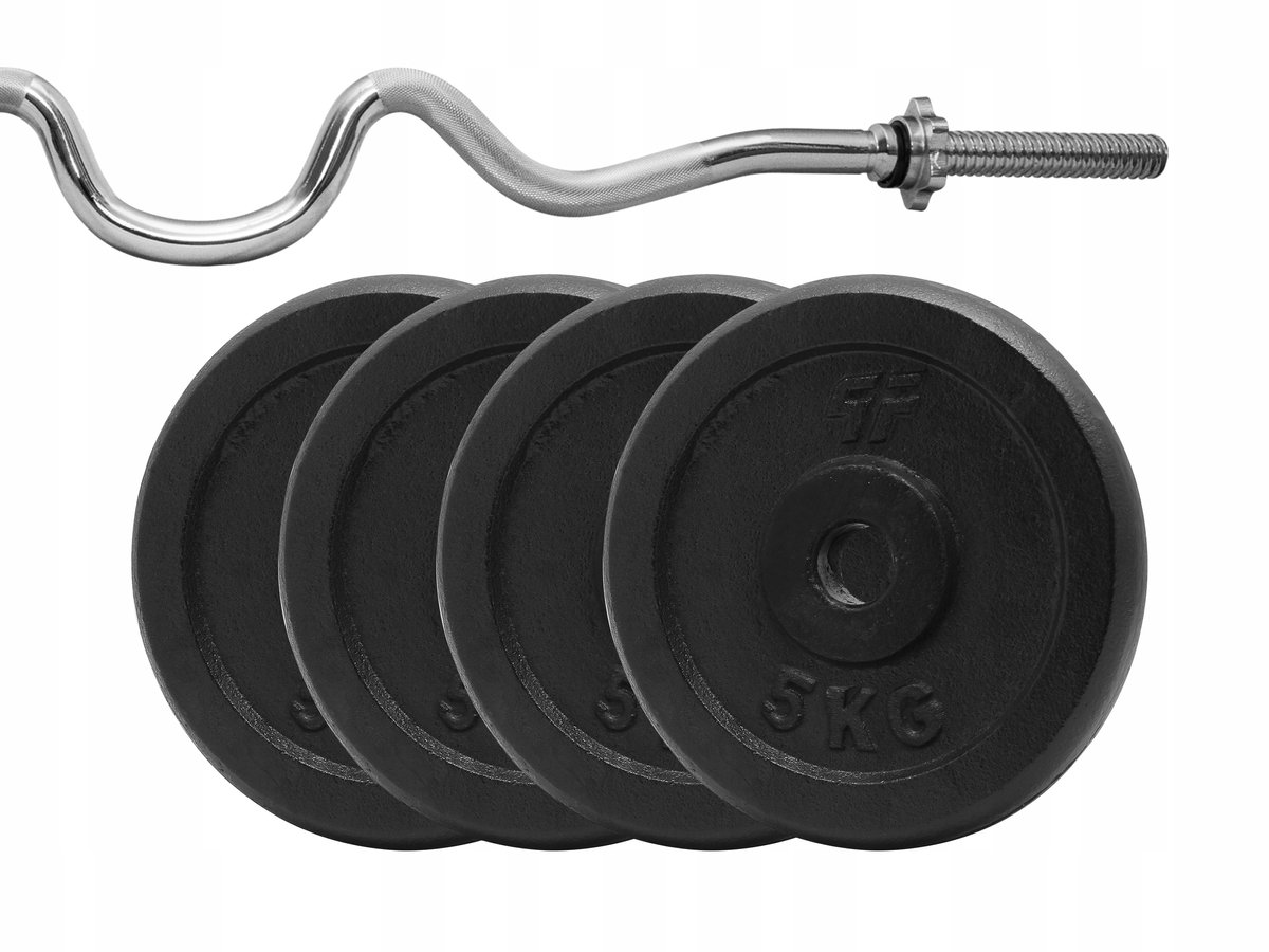 26kg IJzerenhouderset met gebogen stang (120cm)