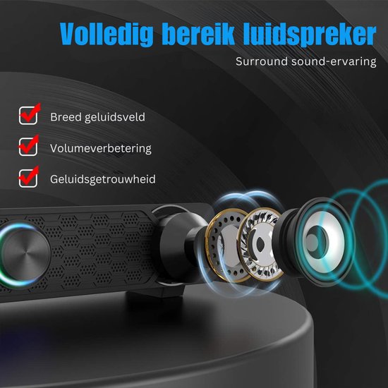 ZRNS® Soundbar met ingebouwde Subwoofer - TV Speaker - Surround Sound van zrns — afbeelding 5