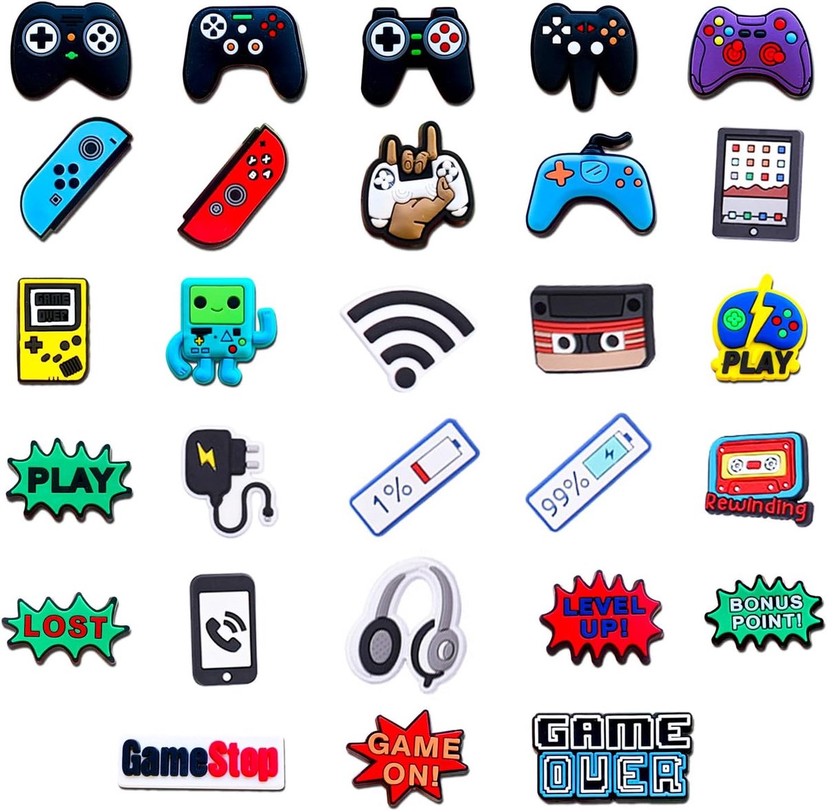 Schoen charms - silicone - game ontwerp - personaliseer je schoenen - ShopVlot