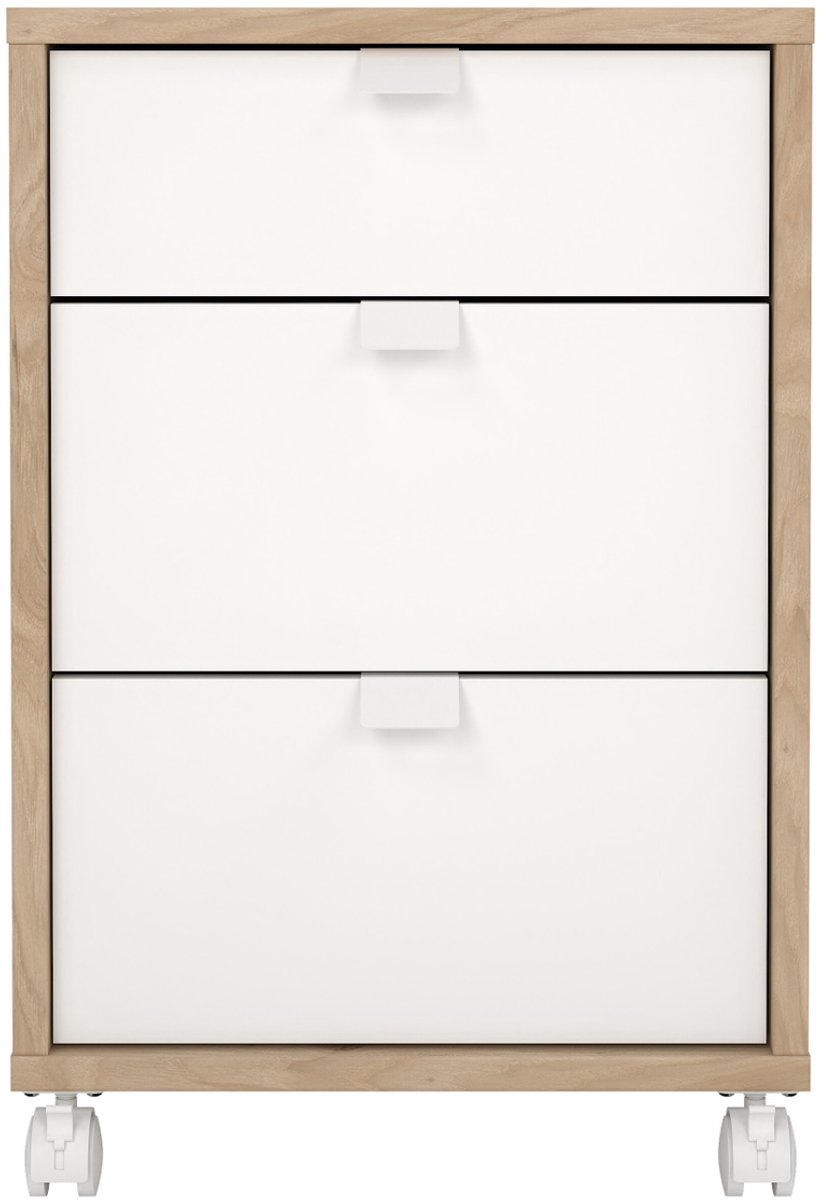 Giga Living Nachtkastje Sign - Wit/Naturel - 41x48x61cm