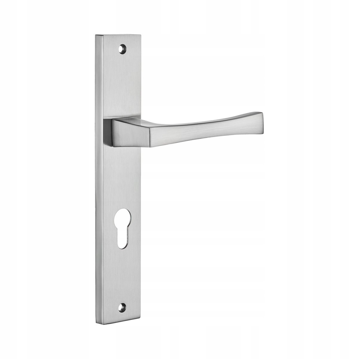 Deurkruk Nikkel-Satijn/Chroom met Lang Schild