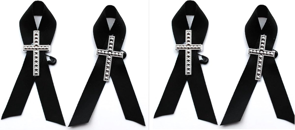 Funeral bow, funeral, funeral pool, condolence, lapel pin, mourning burial, grave snare - ShopVlot