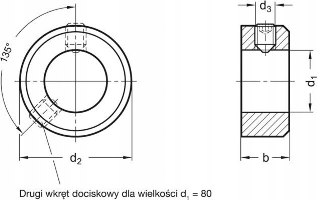 Klemring met schroefdraad 6mm GN 705-E-ZB Elesa+Ganter