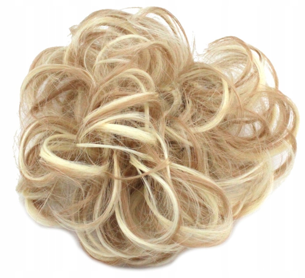 Kapsel op elastiek voor haar, messy bun, synthetisch, bruin