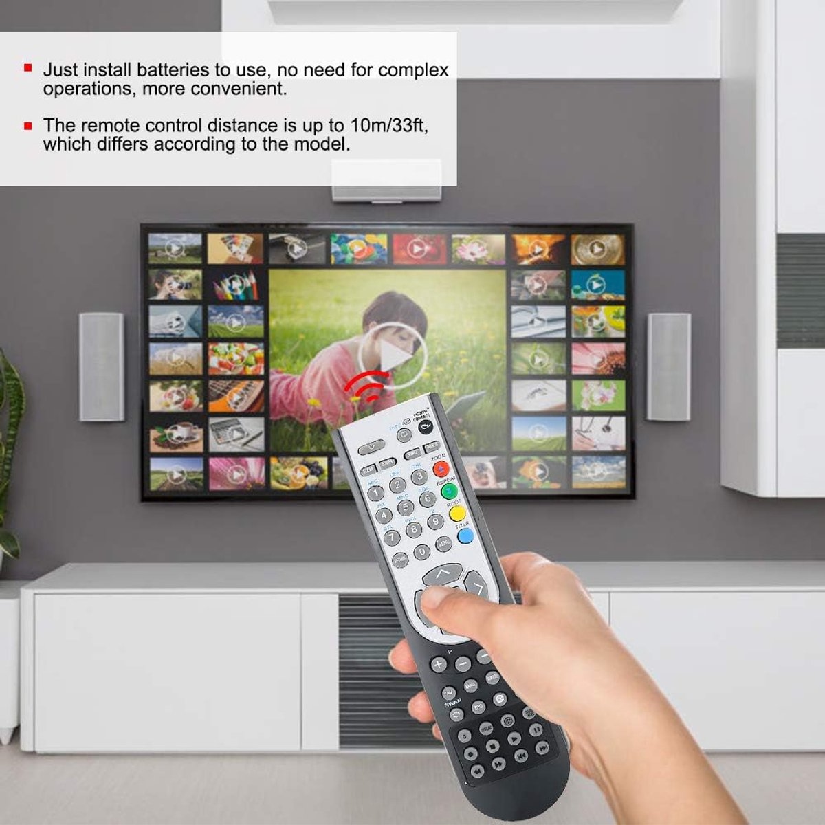 TV afstandsbediening - vervangend model - geschikt voor OKI 16-46 inch TV - eenvoudig in gebruik - ShopVlot