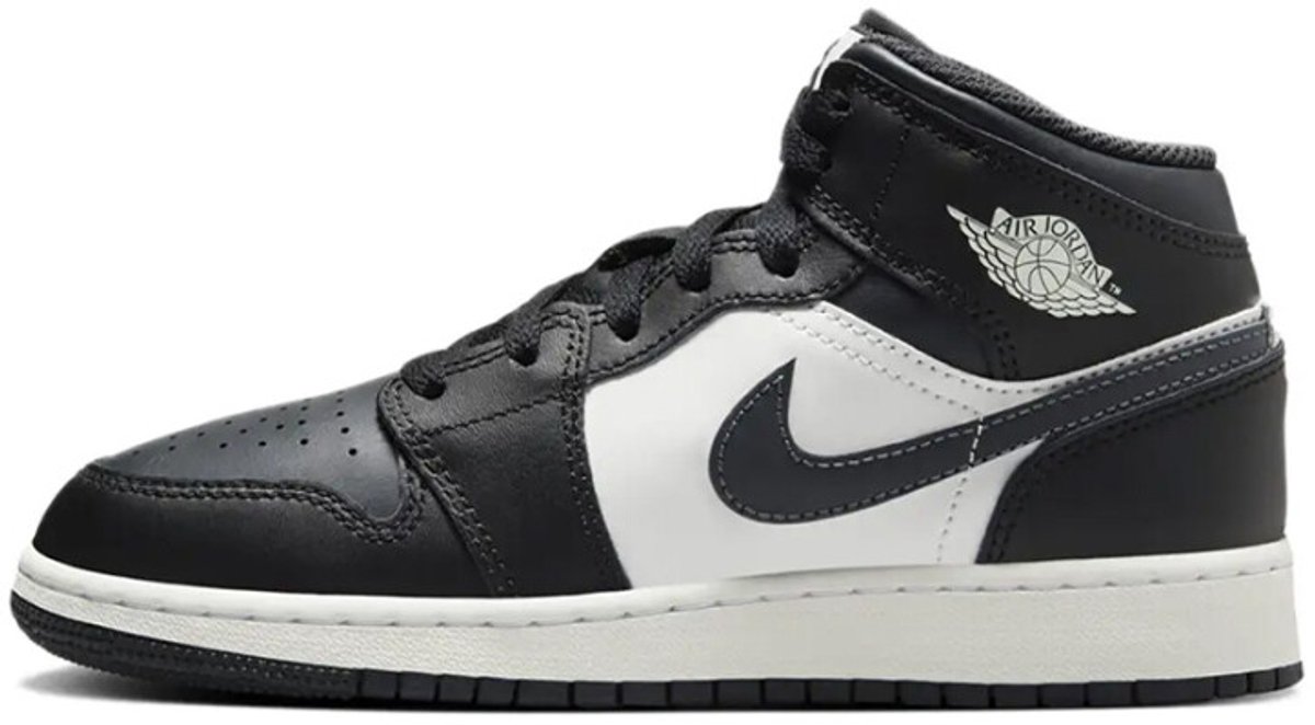 Nike Air Jordan 1 Mid – Off Noir Sneakers Heren Doos Zonder Deksel Zwart