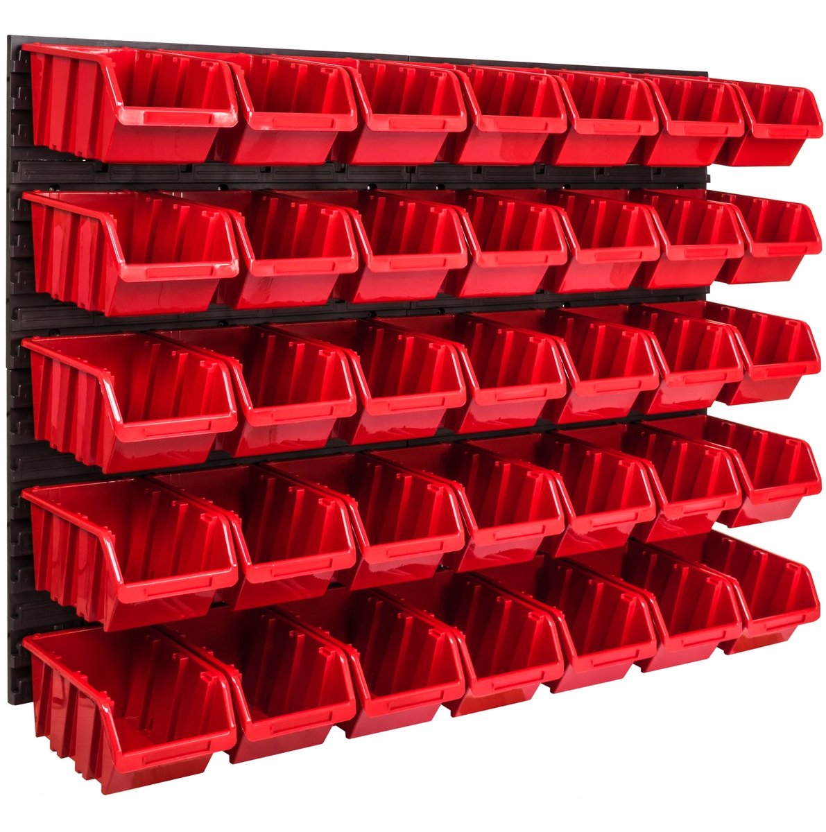 Gereedschapswand 115x78 cm met 35 Rode Bakjes - Werkplaats Organizer