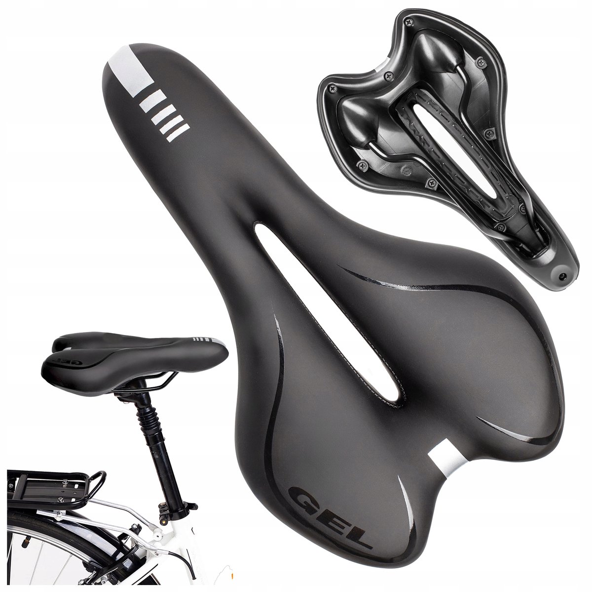 Comfortabel Gel Fietszadel - Breed, Zacht & Sportief