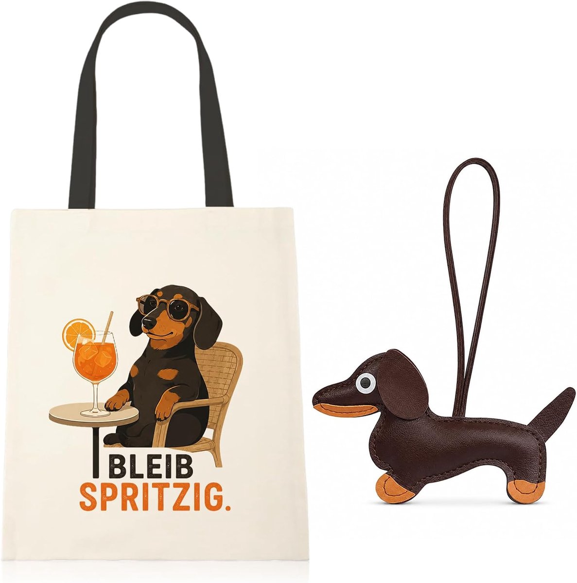 stoffen tas teckel - grappig ontwerp - ideaal als cadeau - duurzaam en praktisch - ShopVlot