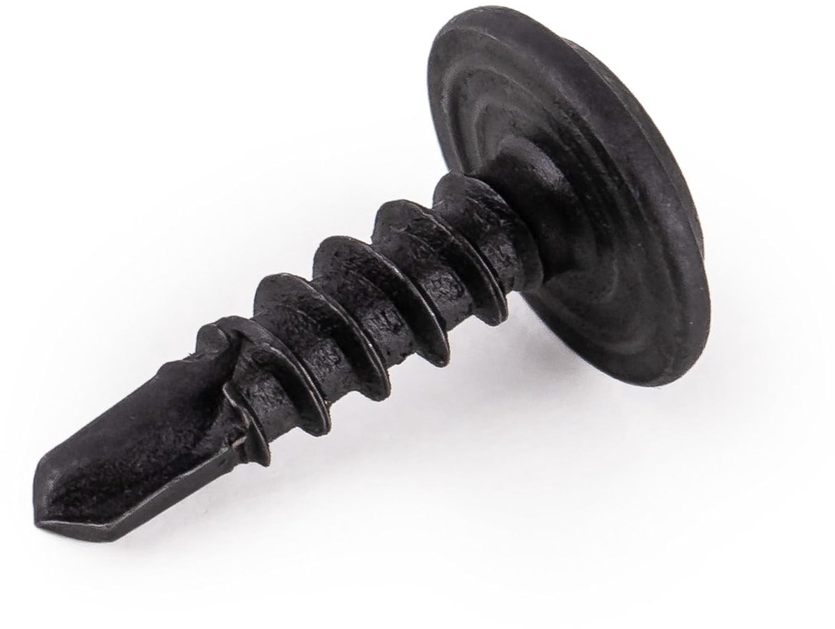 MIVOS Black phosphated self-tapping screws - 16 x 4.2 mm - 100 pieces - Fixing screws - self-tapping for drywall - ShopVlot