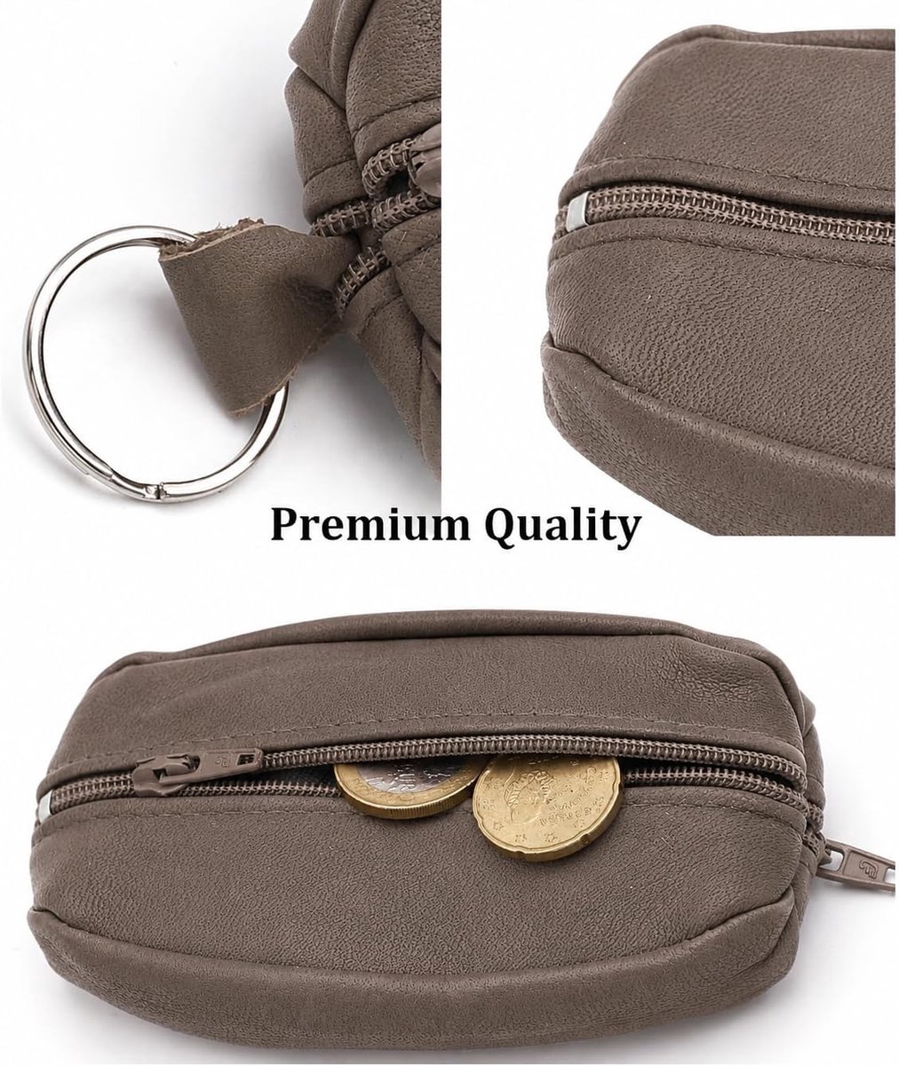 Van Der Rich ® - Sleutelhanger - munten - bankbiljetten - dames - heren, Taupe 3 - ShopVlot