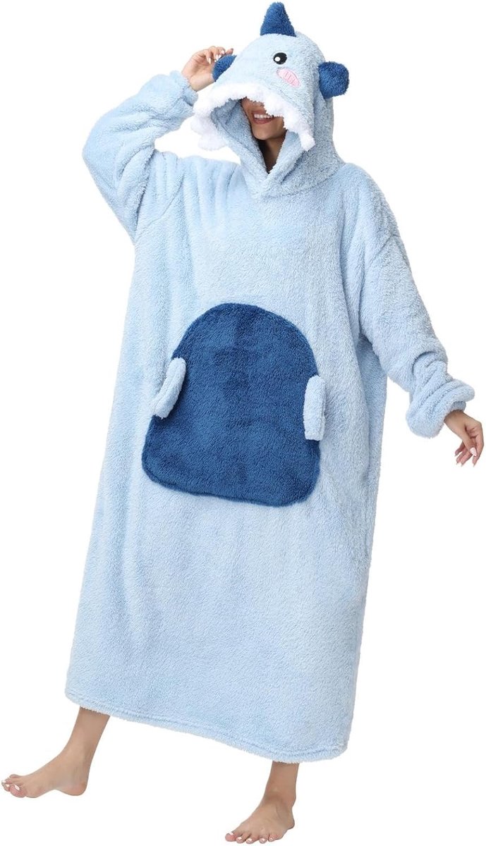 Oversized Hooded Blanket - Unisex met grote zak - One size - Ideaal voor cocooning - ShopVlot