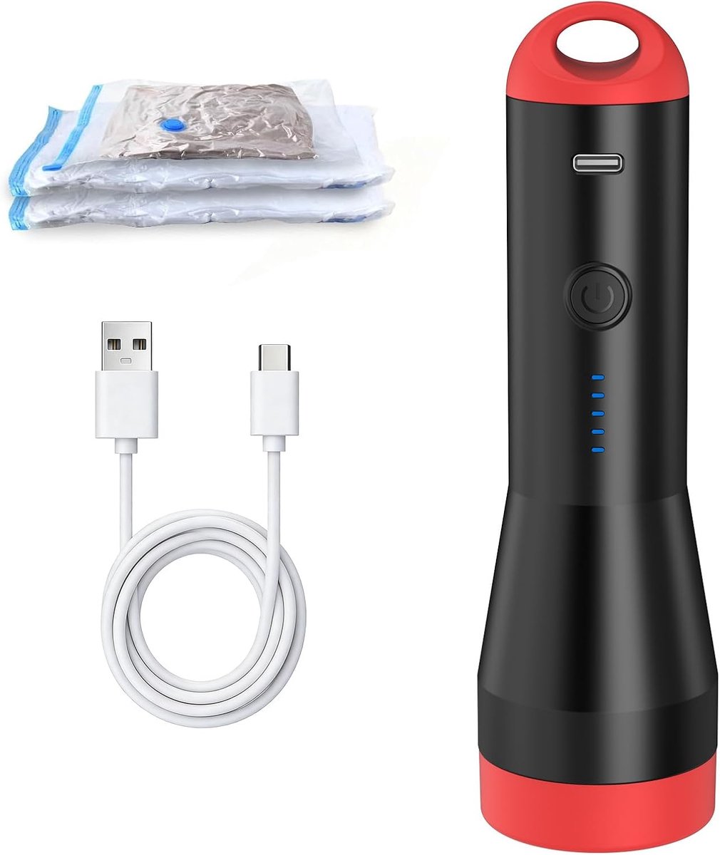SZO Elektrische vacuümpomp draadloos USB-C voor vacuümzakken kleding reizen - ShopVlot