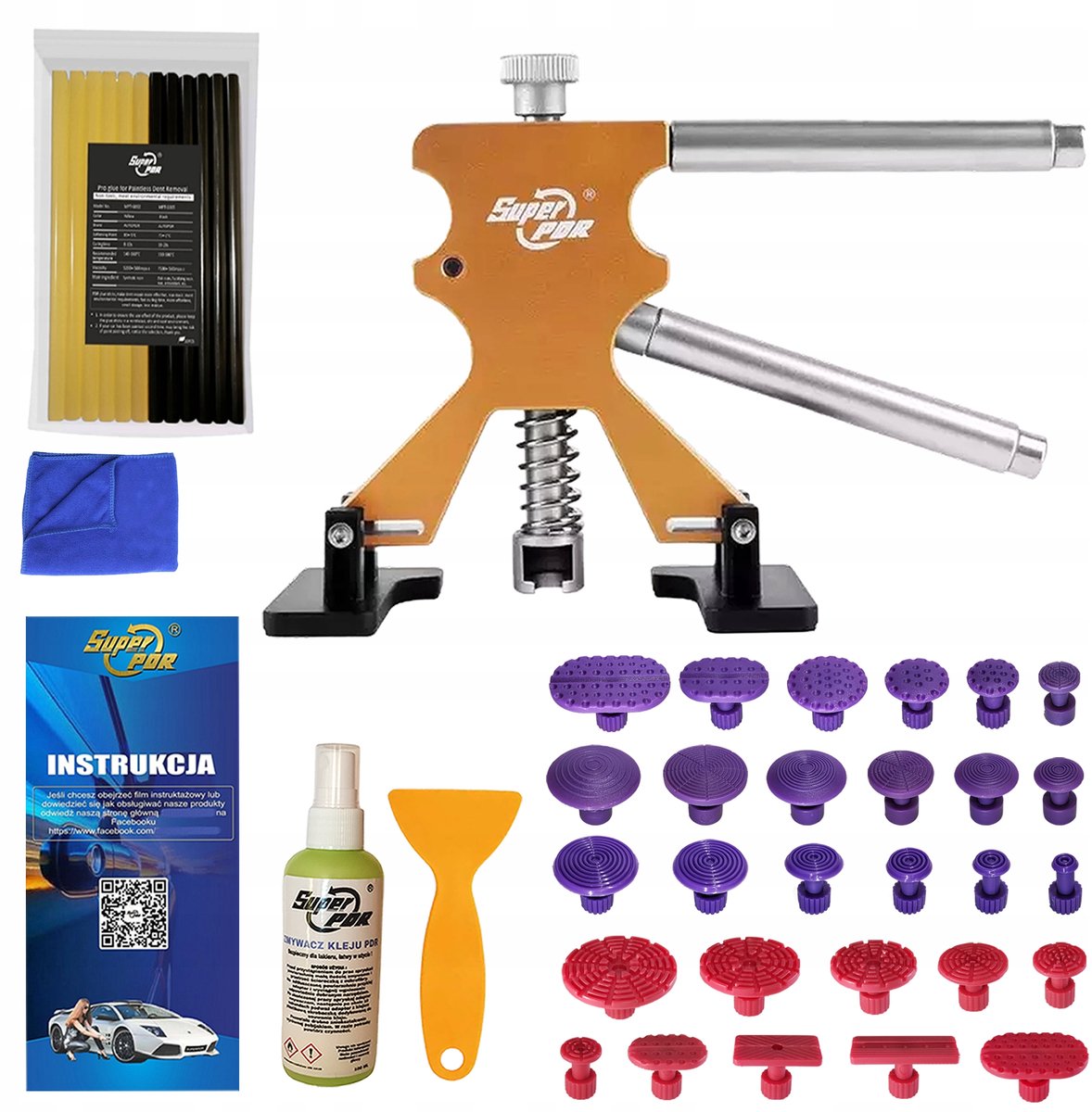 Professionele Set voor Deukverwijdering - PDR Tool Kit met Lijm