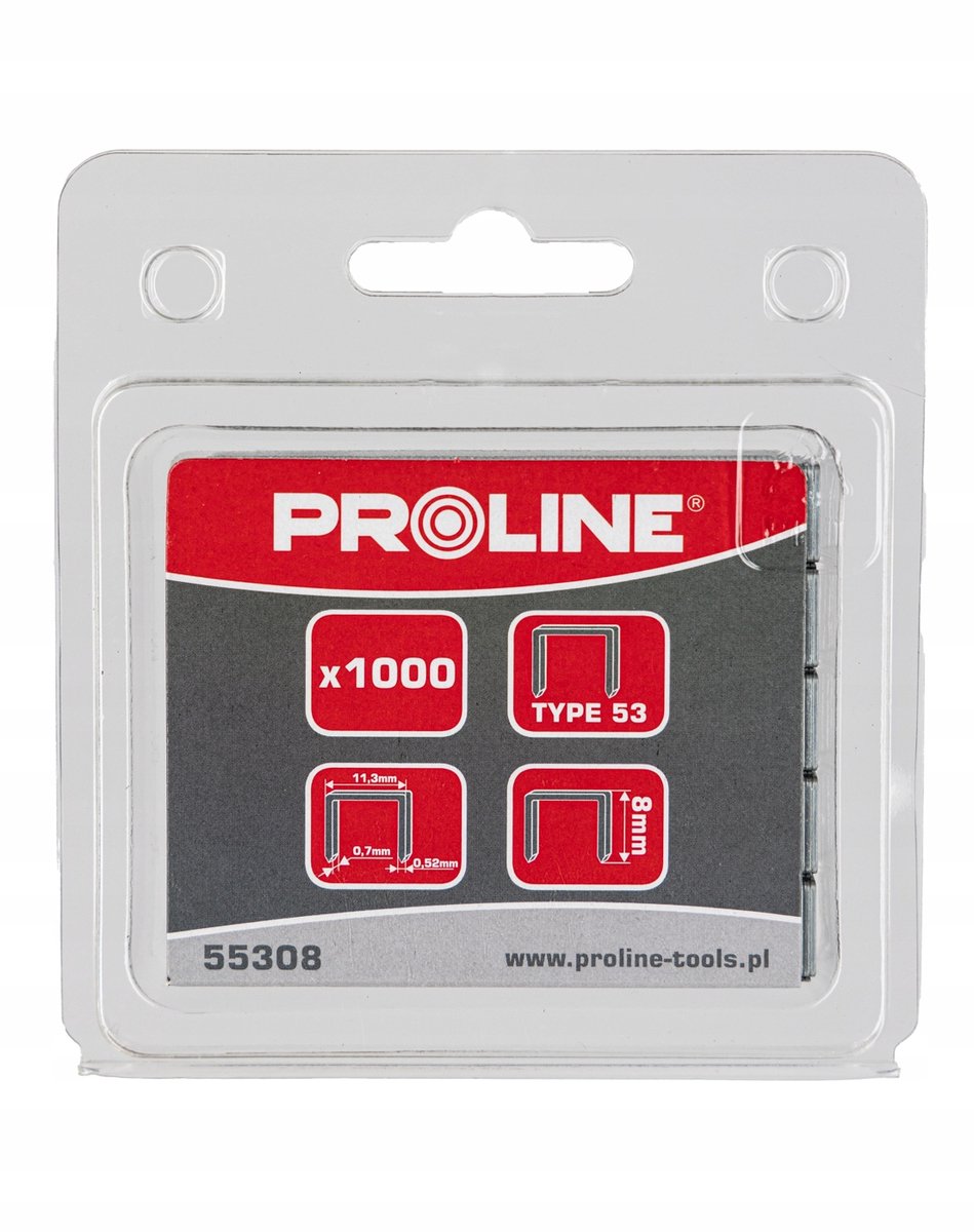 Proline Verharde Tapijtnieten Type A/53 8mm 11,3x0,7mm 1000 Stuks