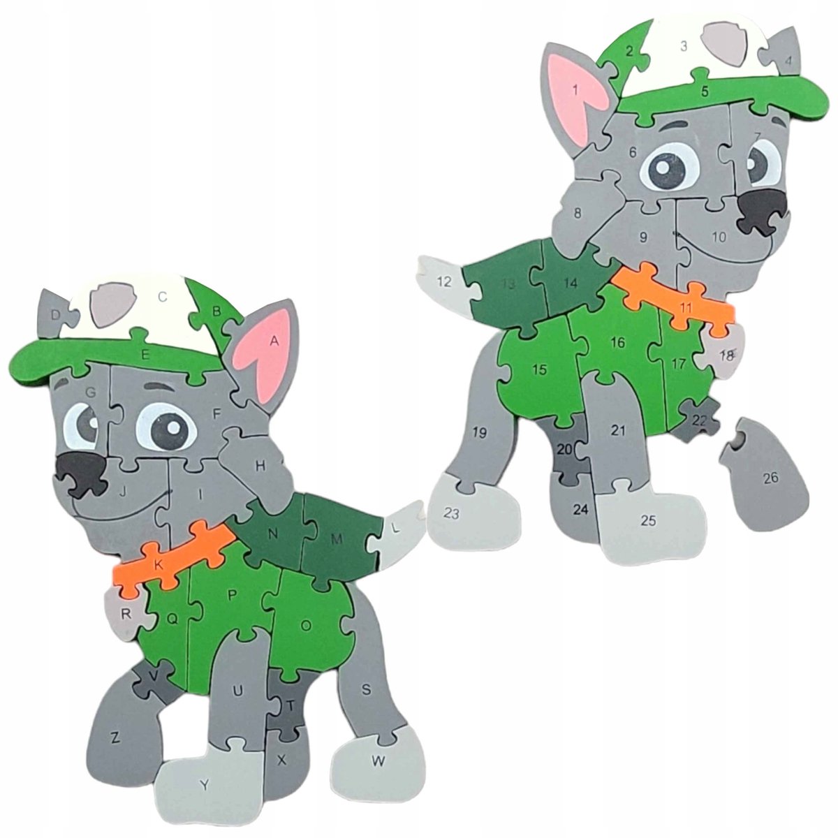 Educatieve Houten Puzzel: Alfabet & Cijfers 2-in-1