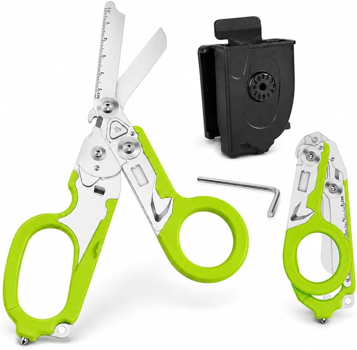 Rescue Scissors, 6-in-1 Multi-Tool Clothing Scissors, Rescue Service, Trauma Scissors, Wrench and Sheath Rescue - ShopVlot