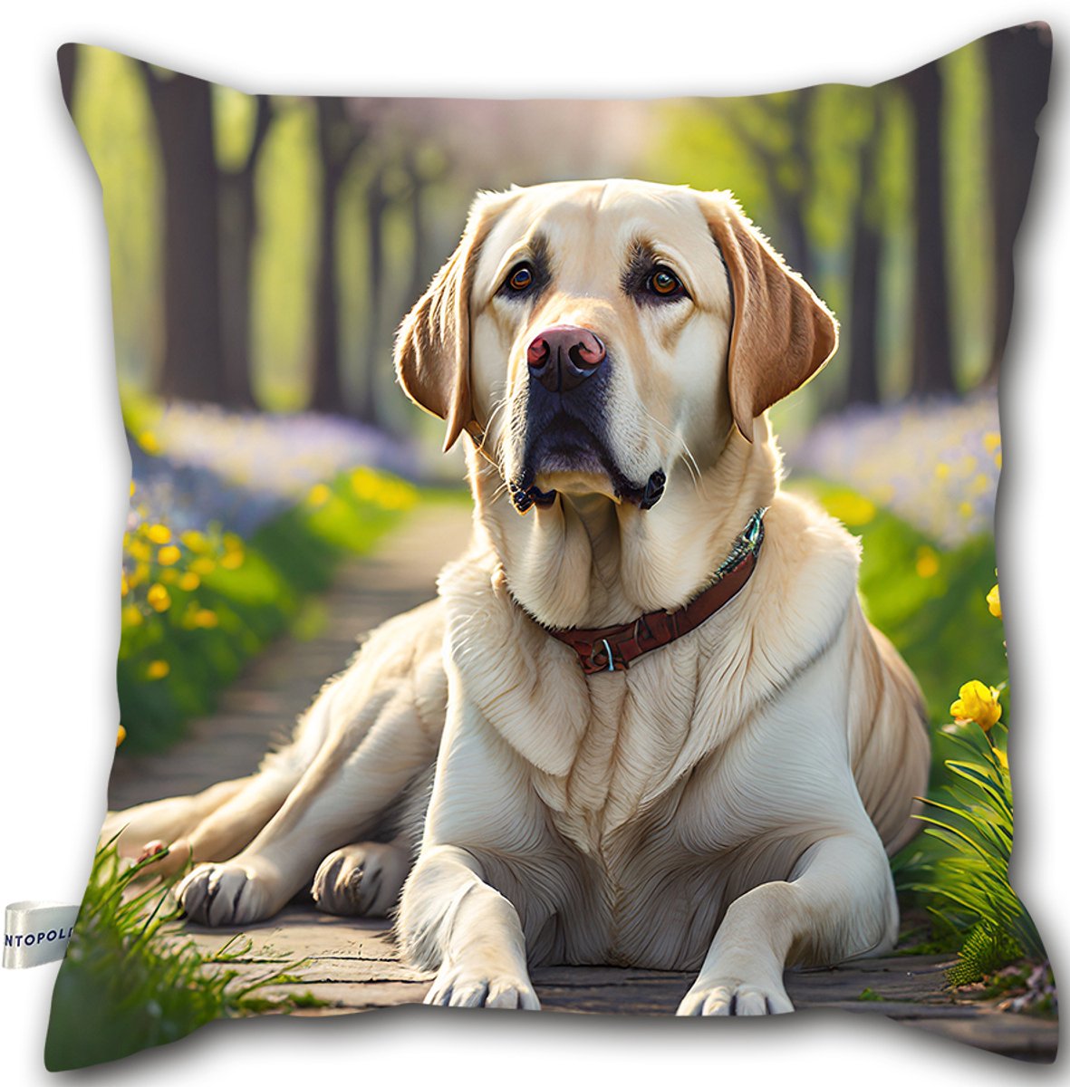 Decoratief Labrador Kussen 40x40 cm - Labrador Retriever Print