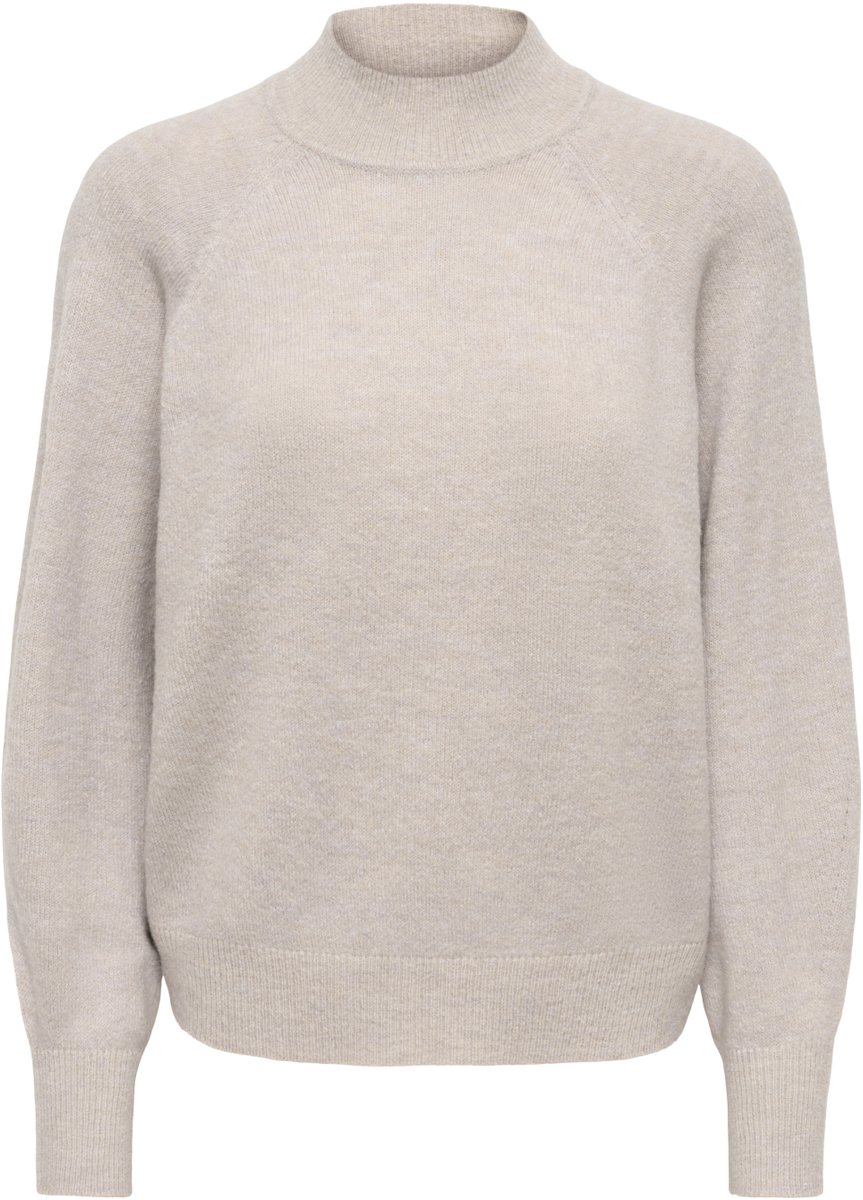 Jacqueline de Yong Trui Jdybeatrice L/s Hn Raglan Pulllver 15379816 Simply Taupe/melange Dames Maat - XS