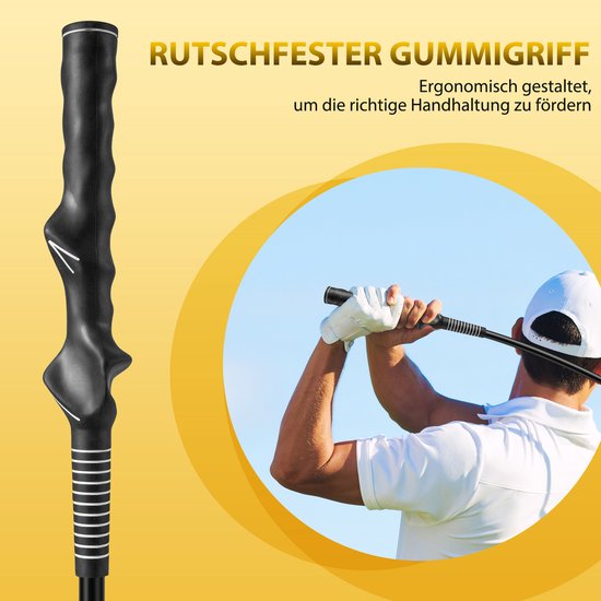 COSTWAY Golf Swing Trainer, 80/100/120 cm golftrainingshulp met gewichtskop, golf-vliegtrainer voor houdingscorrectie, binnen en buiten, golfzwaaitrainer voor beginners, professionals van Costway — afbeelding 4