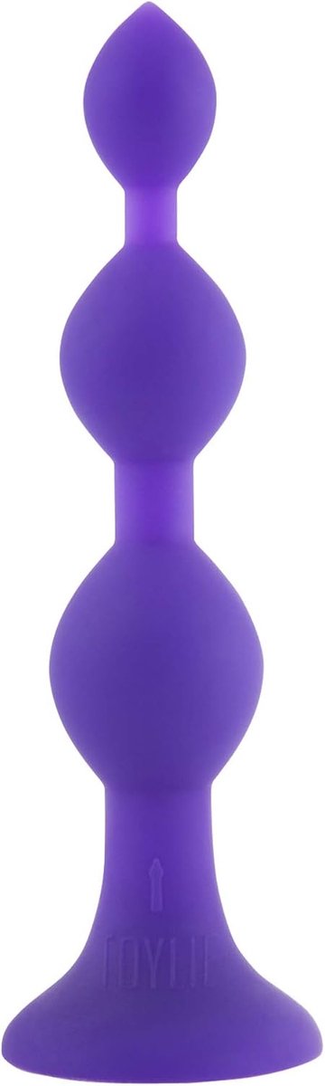 Silicone Dildo "Bullet" 19.5cm Black-Purple-Burgundy Dildo Suction Foot Bendable Ball Plug - ShopVlot