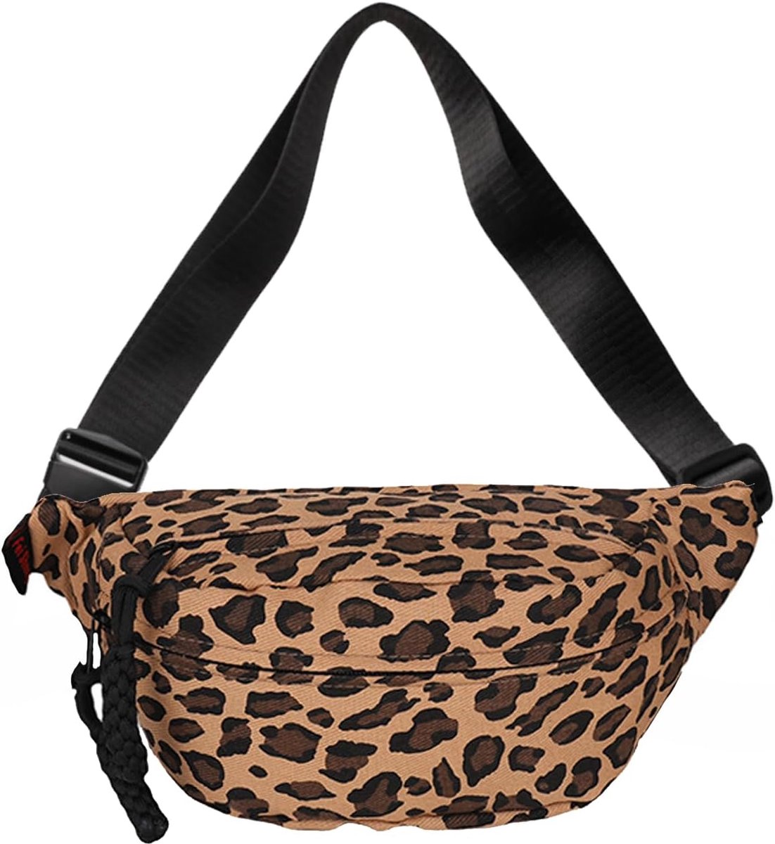 Fashion Leopard Print Waist Bag Leopard Pattern Ideal for Shopping, Travel, Going Out and Work, khaki, modern - ShopVlot