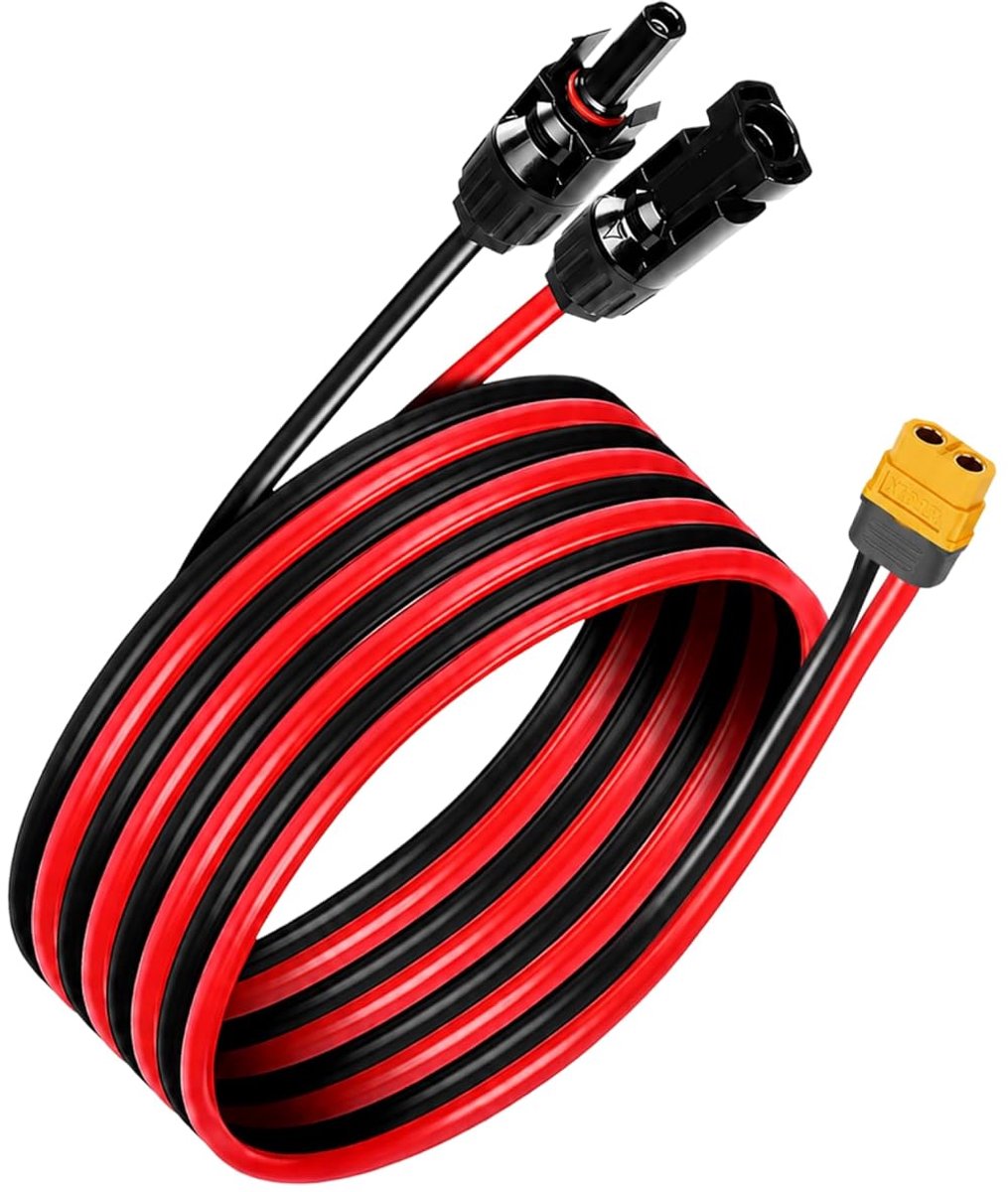 Oplaadkabel XT60 MC4 60cm - 12AWG - Voor zonnepanelen - Ideaal voor energieopslag - ShopVlot