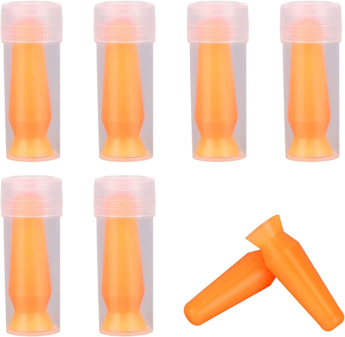 Scleral Lens Inserter Tool 8Pcs - Oranje Zacht Silicoon - Zonder Ventilatie - Gemakkelijk in gebruik - ShopVlot