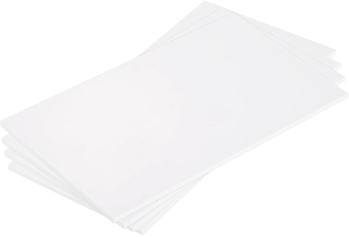 ABS kunststof plaat 18x10cm - 2mm dik - set van 4 - ideaal voor modelbouw - ShopVlot