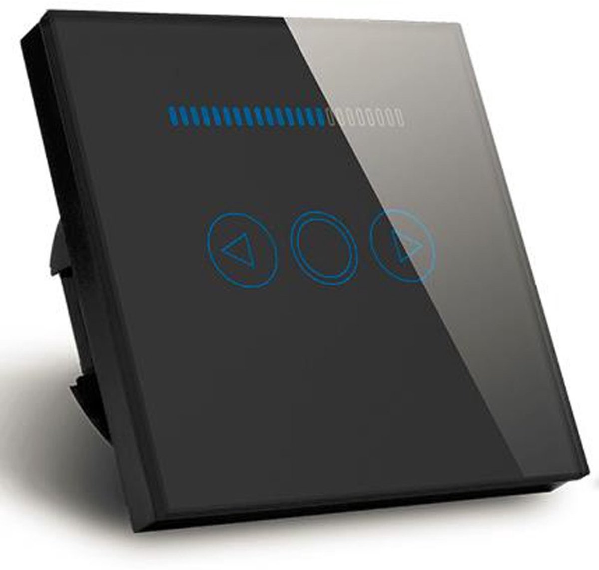 LED Licht Dimmer Schakelaar - Zwart - 80 x 80 x 42 mm - Gehard Kristal Glasplaat - Voor Dimmers van Gloeilampen en LED