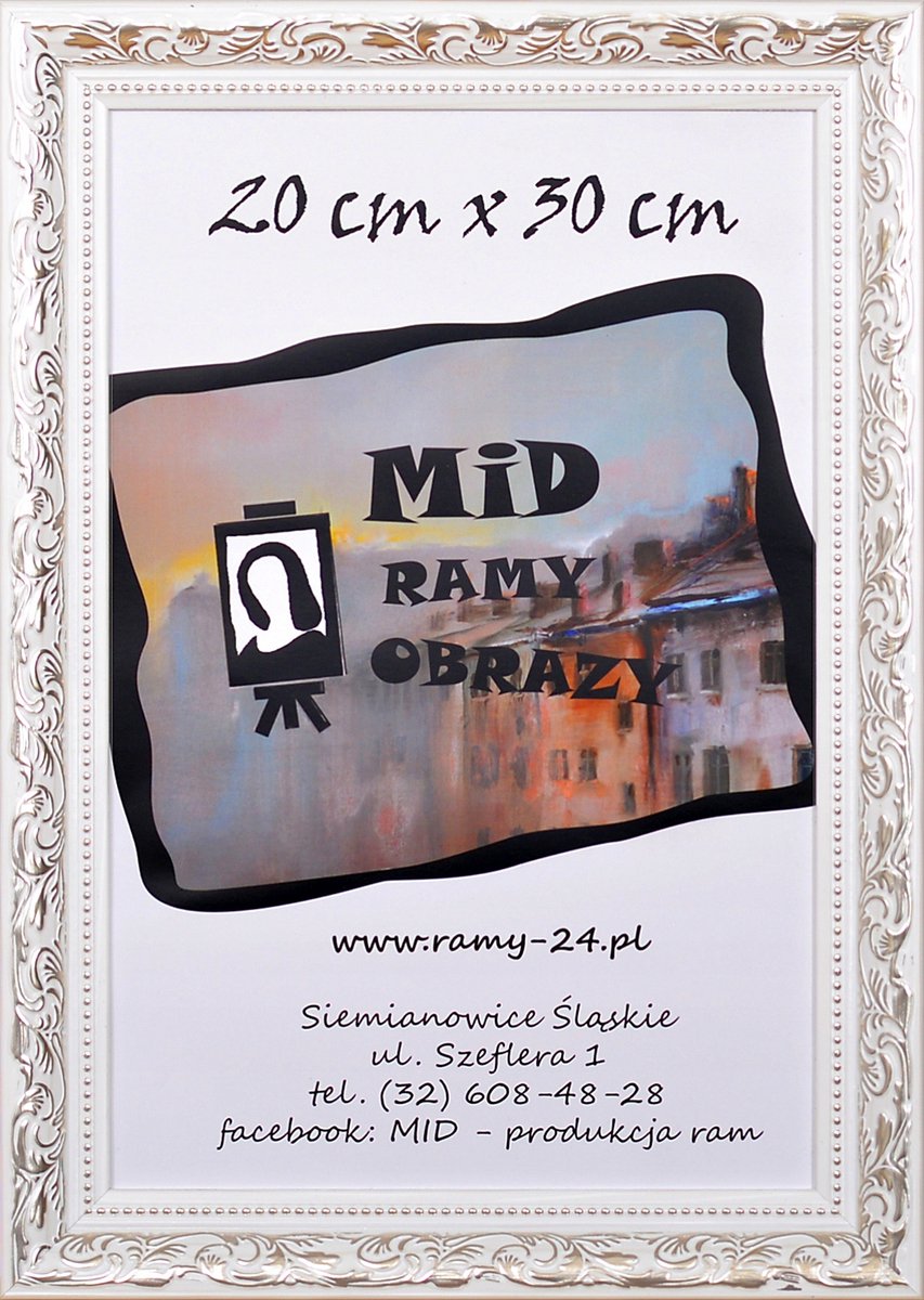 Witamine Ramka na Zdjęcia 20x30 cm - Biała, 30 mm profiel