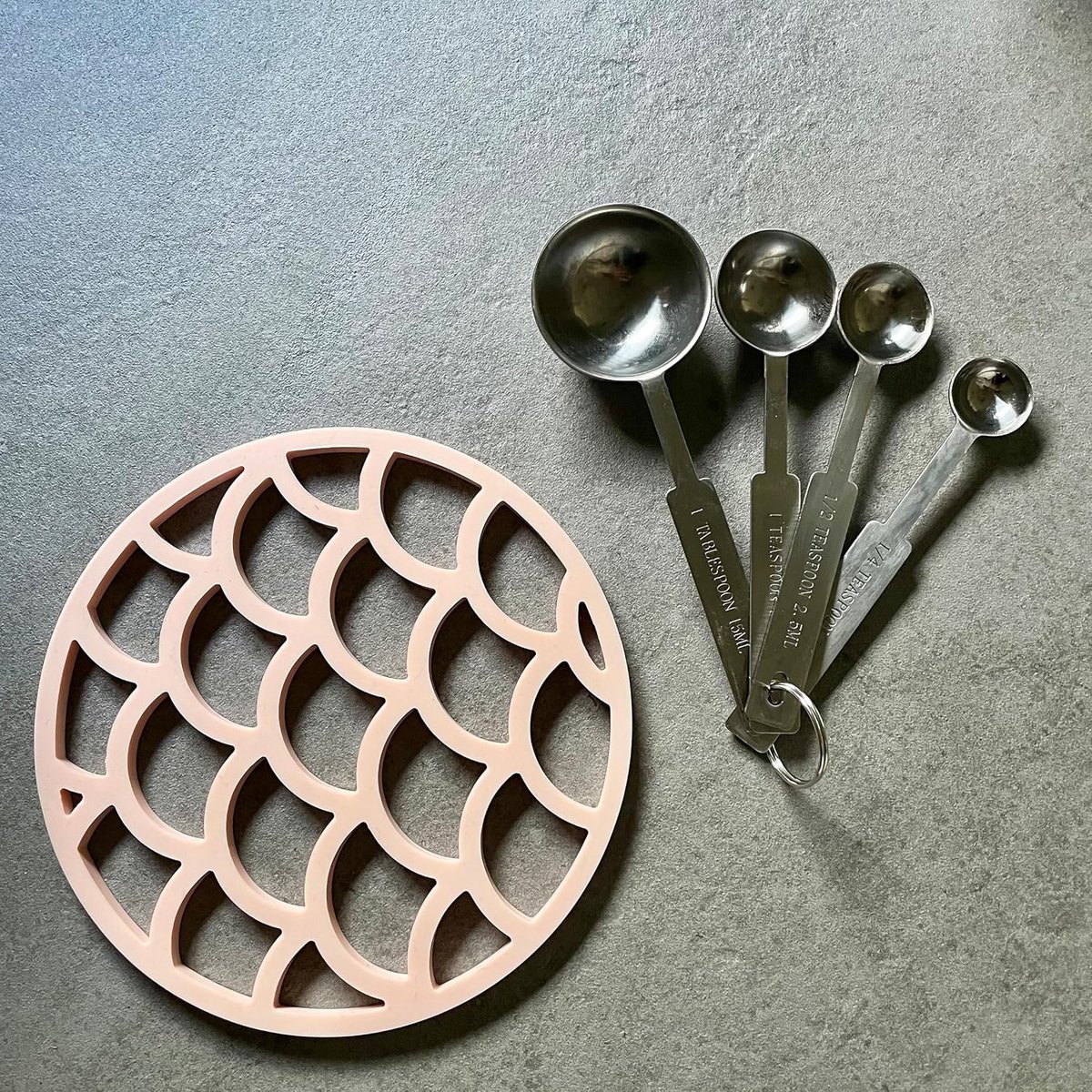 Krumble Measuring spoons stainless steel - set of 4 - Measuring cups - Measuring spoons 4-piece - Measuring spoons - ShopVlot
