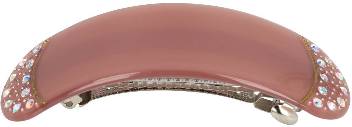 Haarsoires Haarspeld Patentspeld 9cm – Glitter Steentjes - Roze - Haarspelden voor Dames - Haarklem - Haarclip - Haaraccessoires - Hair Clip - Decoratieve Haaraccessoire