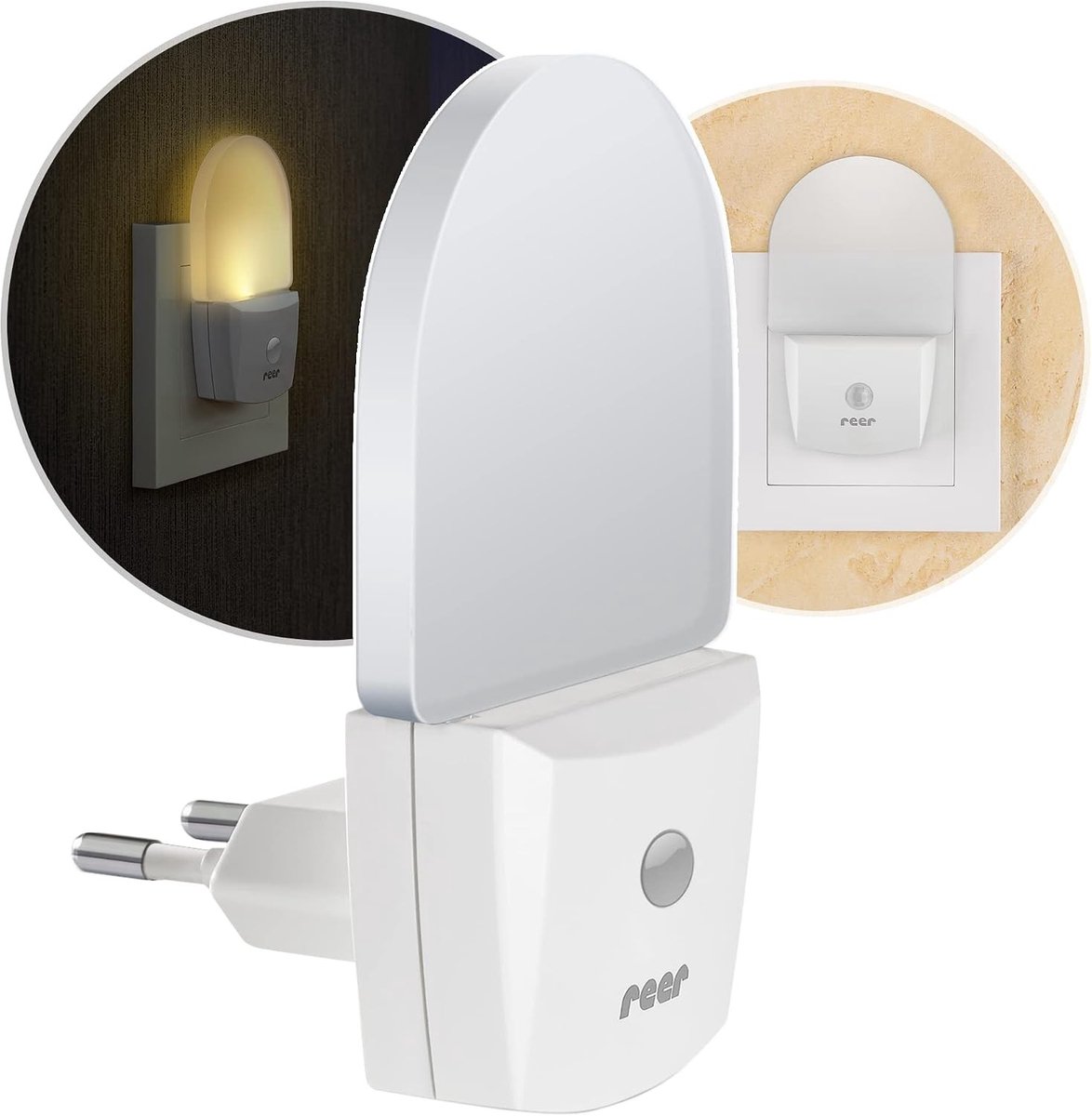 Stekkerlampje - wit - warmwit licht - met schemersensor - oriëntatielampje voor stopcontact