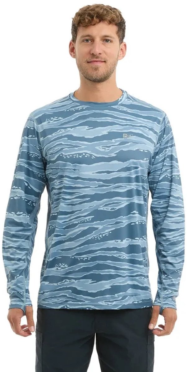 Pelagic Vaportek Wahoo Camo Uv-werende Langarm T-shirt Blauw 2XL Man