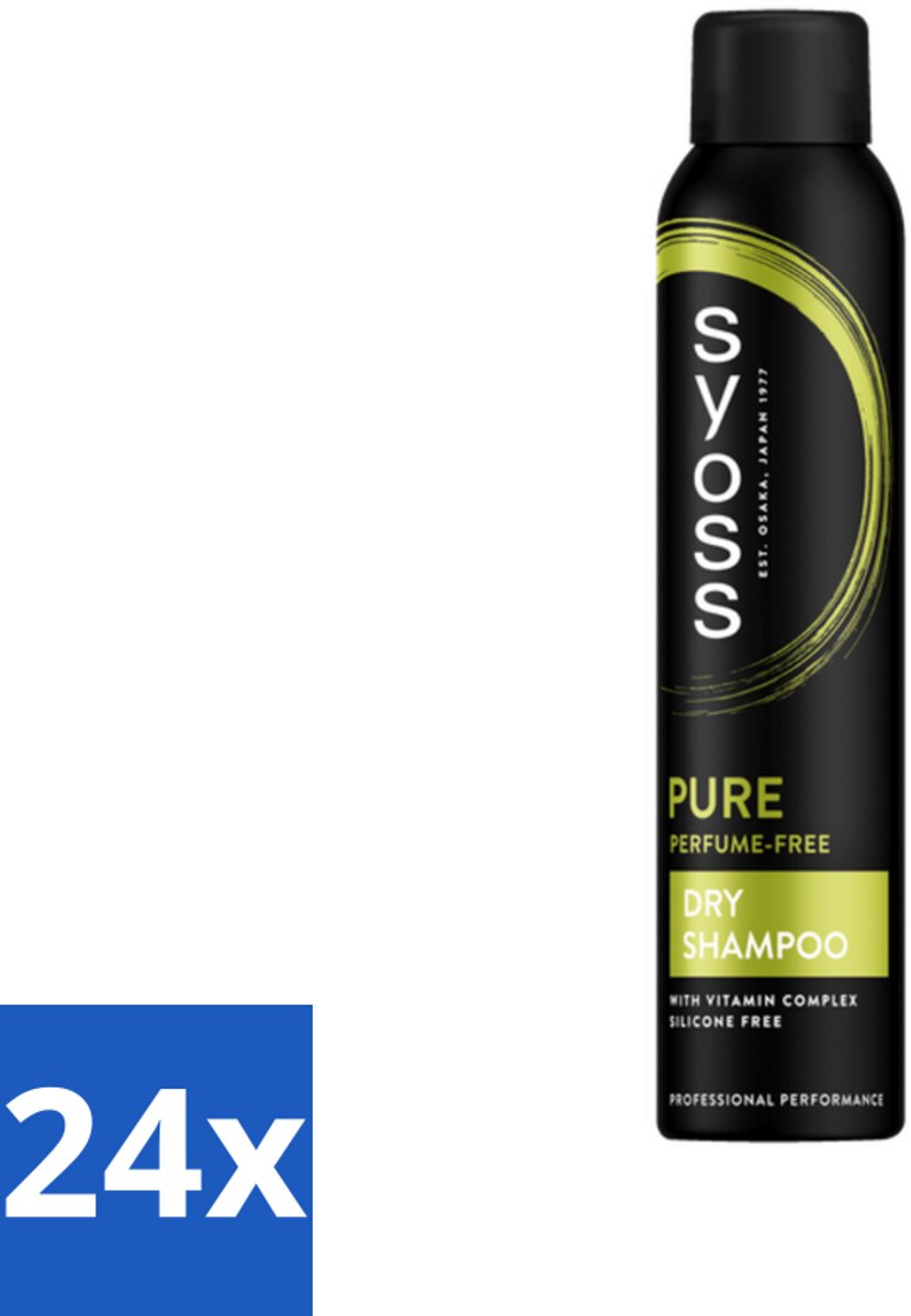 24 x SYOSS - Pure Fresh Droogshampoo - Shampoo - Langdurige Styling - 200ml - Droogshampoo - Fris Haar - Haarverzorging - Sjoss - Droogshampoo Zonder Siliconen