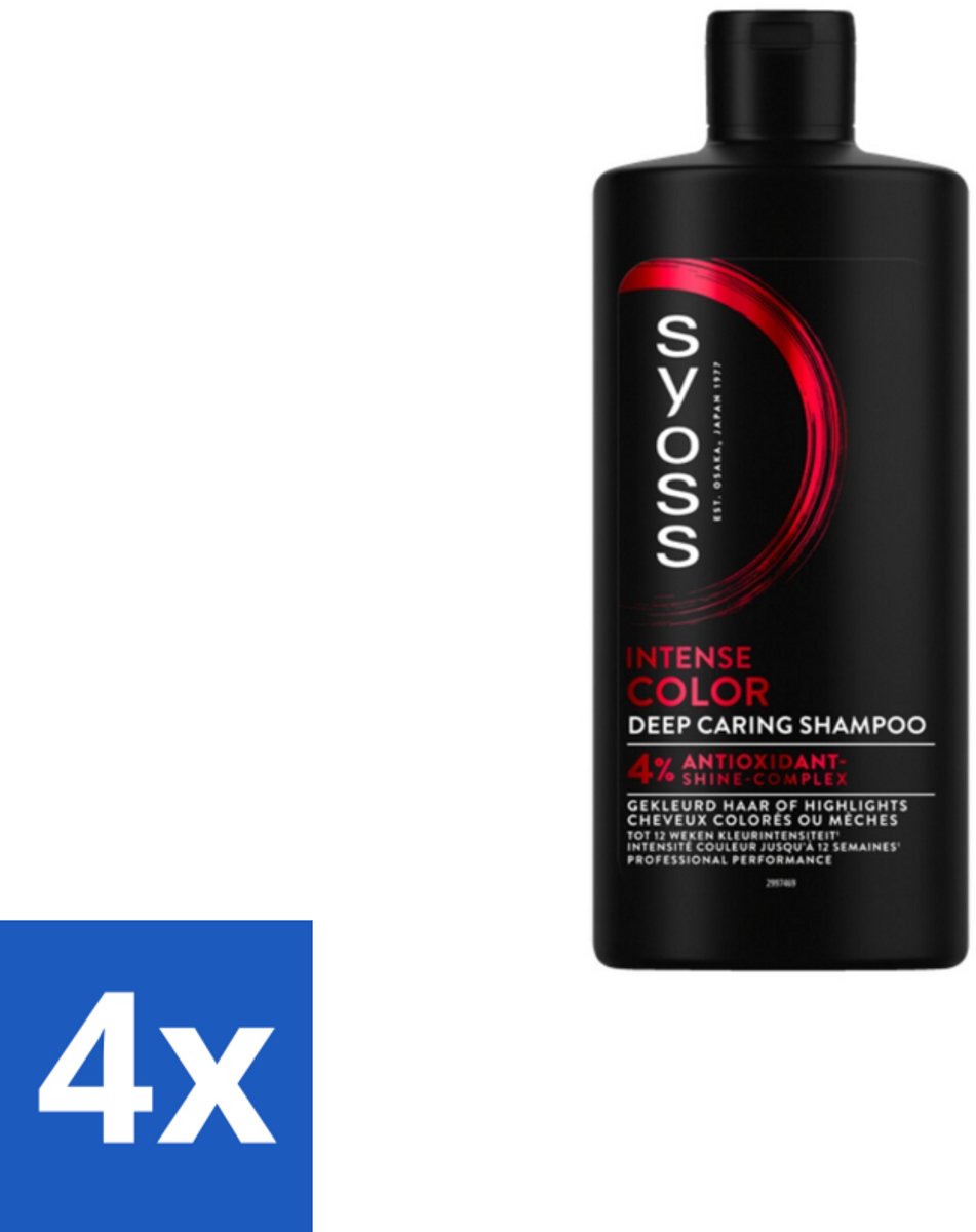 4 x SYOSS - Color 440 ml - Shampoo - Langdurige Styling - 440ml - Kleur Shampoo - Gekleurd Haar - Haarverzorging - Haarkleur Behoud - Anti-oxidanten