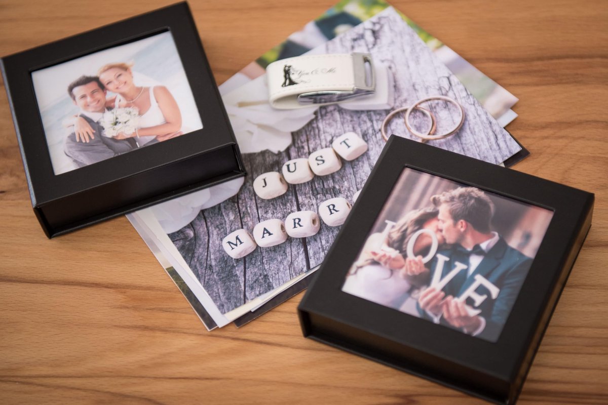 USB-opbergdoos met kijkvenster - zwart - voor 1 USB-flashdrive - veilig en stijlvol opslaan - ShopVlot