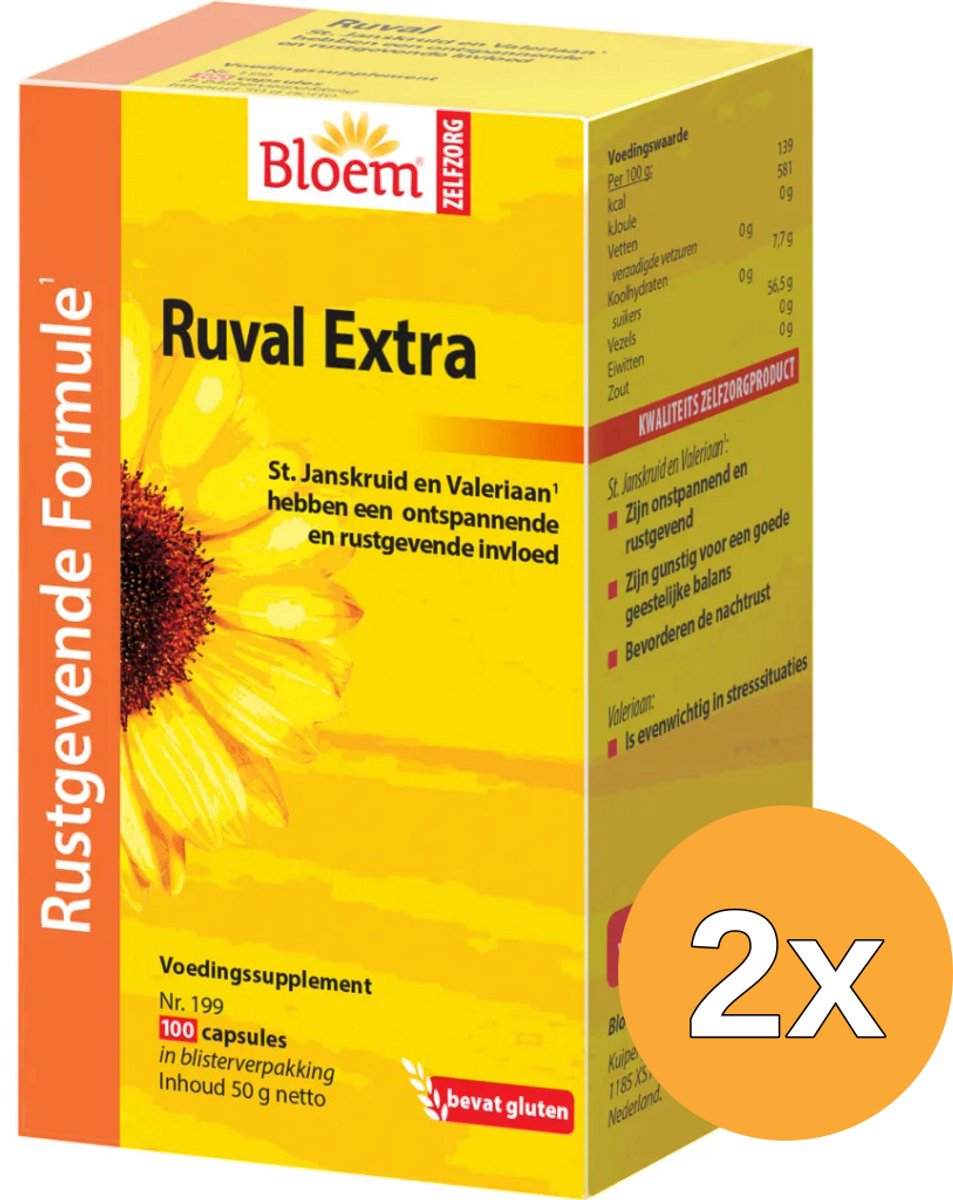 2x Bloem Ruval met St Janskruid (100 capsules)