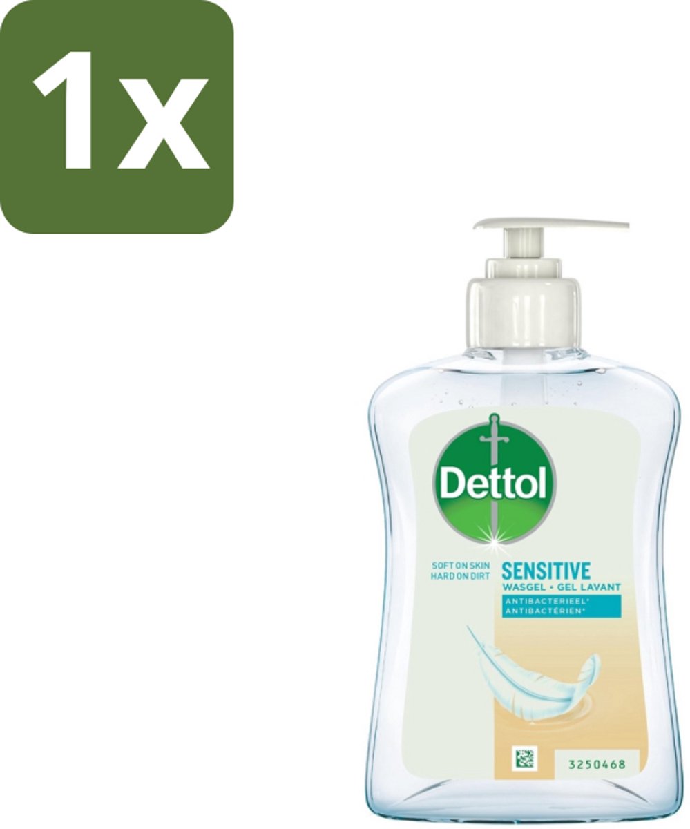 1 x Dettol - Handzeep - Hypoallergenic - Gevoelige Huid - 250 ml - Gevoelige Huid - Handzeep Hypoallergenic - Antibacterieel - Handhygiëne - Mild Handzeep