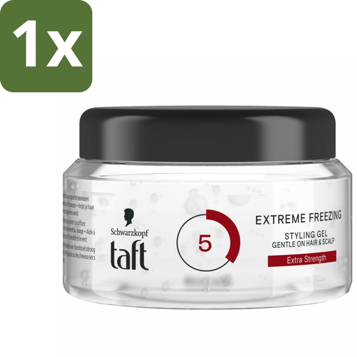 1 x Taft - Extreme Freezing 5 - Styling Gel - IJzige controle - 200 ml - IJzige Controle - Styling Gel - Bevroren Look - Haar Fixatie - Vegan Gel
